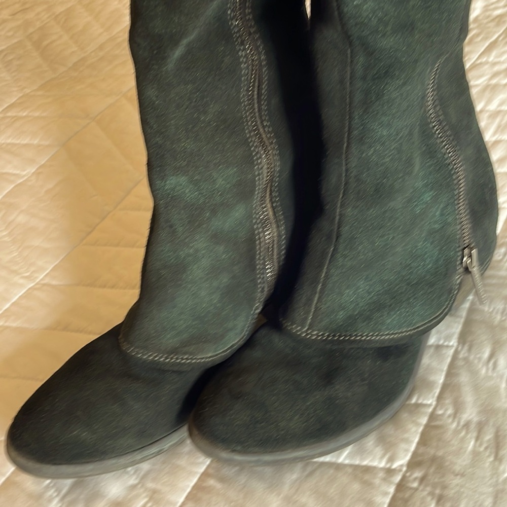 Donald Pliner Devi Black Suede Tall Boots Size 6.5